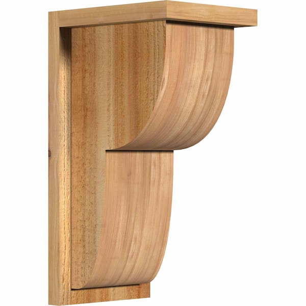 Ekena Millwork Crestline Rough Sawn Corbel w/Backplate, Western Red Cedar, 8"W x 10"D x 18"H COR08X10X18CRE01RWR - main